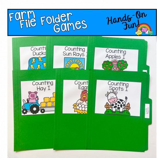 Farm Counting File Folder Games