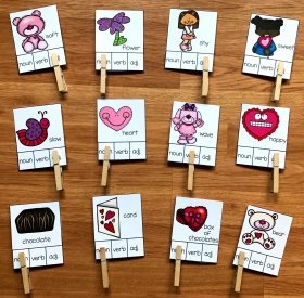Valentine's Day Parts of Speech Task Cards