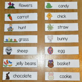 Easter Themed Visual Word Wall Words