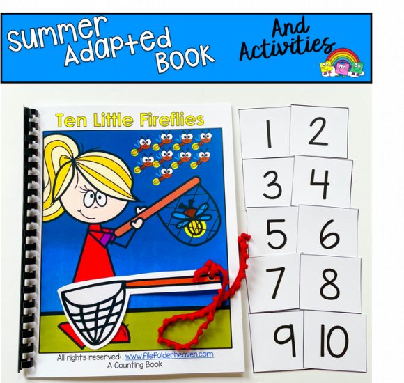 \"Ten Little Fireflies\" Adapted Book And Activities