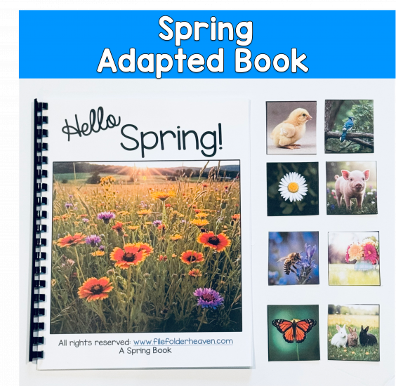 Spring Adapted Book With Real Photos, Core Word HELLO