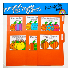 Pumpkin Visual Discrimination File Folder Games