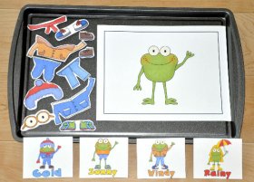 Willy Weather Frog Cookie Sheet Activity