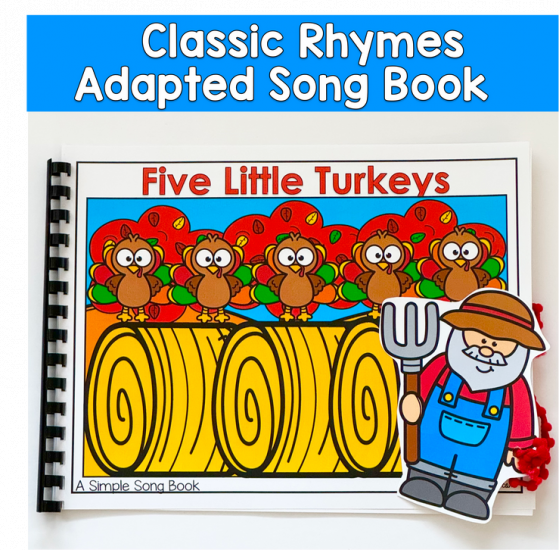 Five Little Turkeys Adapted Book For Circle Time