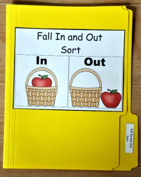 Fall In and Out Sort File Folder Game