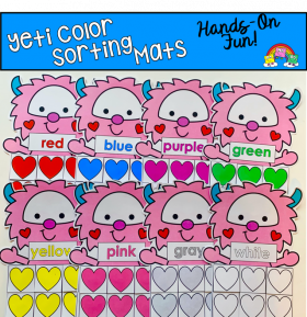 Valentine's Day Color Sorting Mats