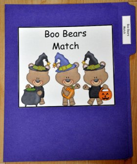 Boo Bears Match File Folder Game