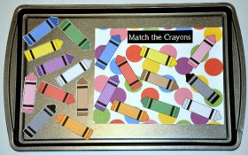 Crazy Crayon Match Cookie Sheet Activity