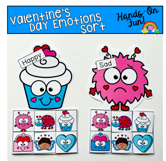 Valentine\'s Day Emotions Sorting Activities