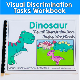 Dinosaur Visual Discrimination Activities Workbook