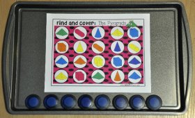 Identifying 3D Shapes "Find and Cover" Cookie Sheet Bundle