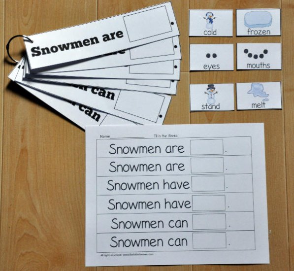 \"Snowmen Are, Snowmen Have, Snowmen Can\" Flipstrips