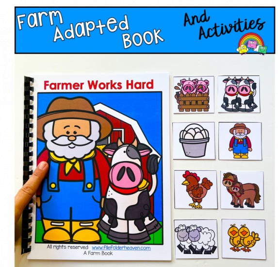 Farm Adapted Book And Activities: \"Farmer Works Hard\"