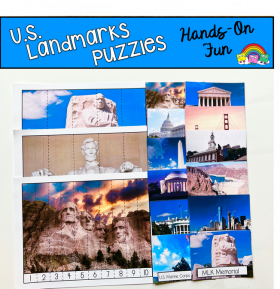 U.S. Landmarks Puzzles (W/Real Photos)