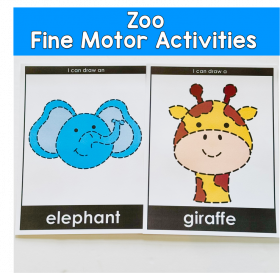 Zoo Tracing Activities: Zoo Fine Motor Activities For Centers