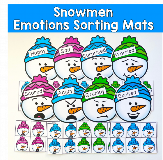 Snowmen Emotions Sorting Activities