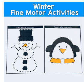 Winter Push Pin Activities, Push Pin Art For Fine Motor Centers