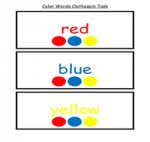 Color Words Clothespin Task