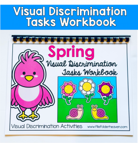 Spring Visual Discrimination Tasks, Spring Workbook Tasks