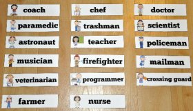 Community Helpers/Occupations Visual Word Wall Words