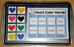 Heart Color Words Cookie Sheet Activity