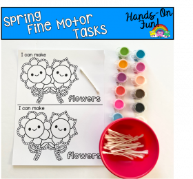 Spring Fine Motor Q-Tip Activities