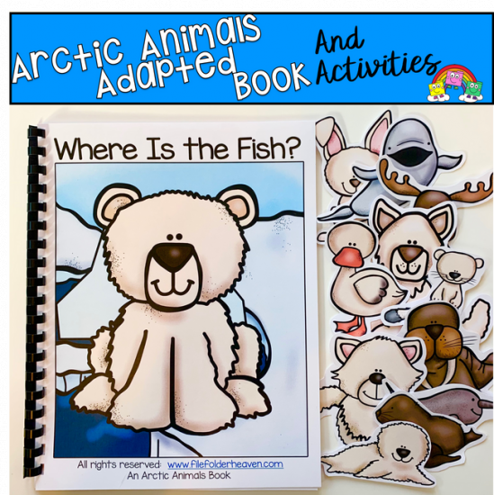 \"Where Is The Fish?\" Arctic Animals Themed Adapted Book