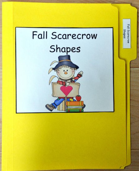 Scarecrow Shapes Match File Folder Game