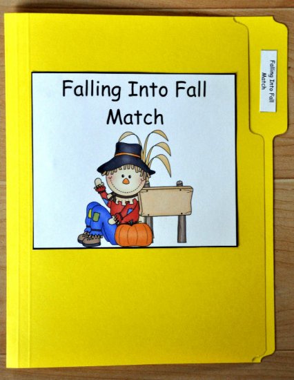 Falling Into Fall Match File Folder Game