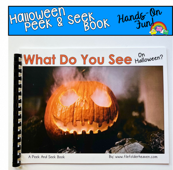 Halloween Peek and Seek Book (With Real Photos)