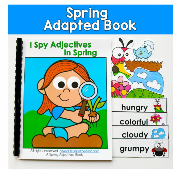 I Spy Adjectives In Spring Adapted Book