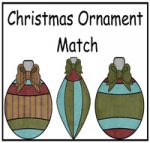 Christmas Ornament Match File Folder Game