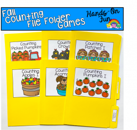 Fall Counting File Folder Games