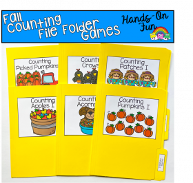 Fall Counting File Folder Games