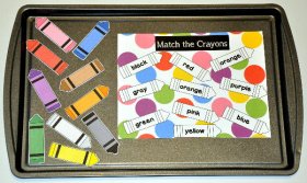 Crazy Crayons Color Words Match Cookie Sheet Activity