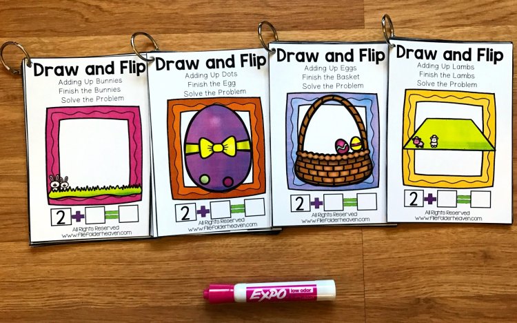 Easter Math Draw and Flip Books