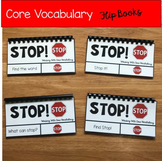 Core Vocabulary Flip Books: \"Working With the Word Stop\"