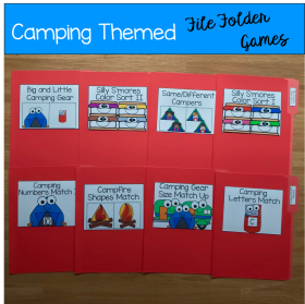 Camping Themed File Folder Games