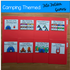 Camping Themed File Folder Games