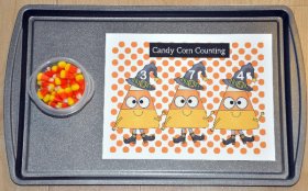 Candy Corn Counting Cookie Sheet Activity
