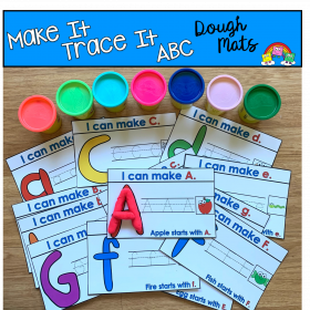 Alphabet "Make It Trace It" Fine Motor Dough Mats