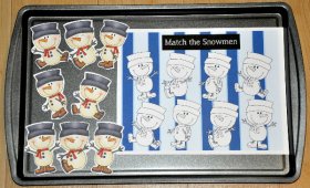 Silly Silly Snowmen Match Up Cookie Sheet Activity
