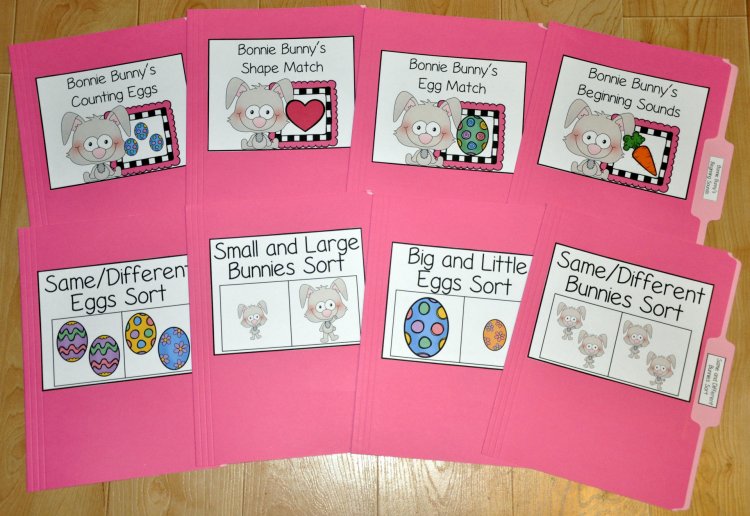 Easter Bunny and Eggs File Folder Games Mini-Bundle - Click Image to Close