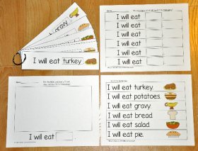 Thanksgiving Fluency Flipstrips Activities