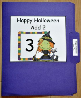 Happy Halloween Add 2 File Folder Game