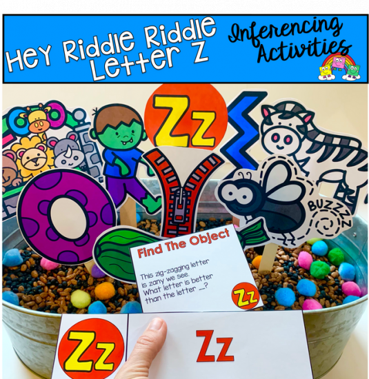 \"Hey Riddle Riddle\" Letter Z Activities For The Sensory Bin