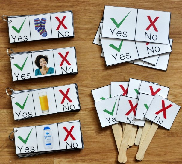 Yes or No Questions Set (w/Real Photos) - Click Image to Close