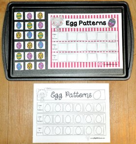 Easter Egg Patterns Cookie Sheet Activity