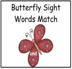 Butterfly Sight Words File Folder Game