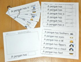 Penguin Fluency Flipstrips Activities
